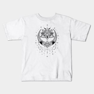 Moon Lotus Flower Kids T-Shirt